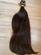 naturalne Włosy dziewicze kitka brąz 56cm