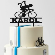 Topper na tort dekoracja urodziny PERSONALIZACJA różne kolory KOLARZ!!!
