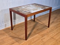 Stolik kawowy, proj. 'T. Madsens', ceramiczny blat, Dania, design (186 )