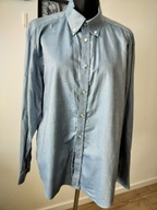 Koszula męska 3XL bawełna niebieska elegancka 43 perełka