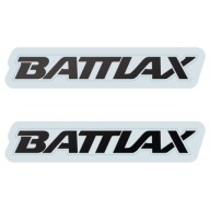 2x Naklejka z Logo BATTLAX 85x12 mm Sponsorska Ścigacz Quad Skuter Motor