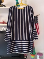 T Vila S paski granatowa zwiewna oryginalna