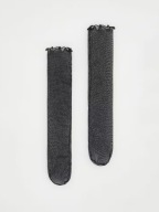 Reserved skarpetki siateczkowe metaliczne srebrne mesh transparentne