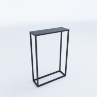 Metalowa konsola półka loft czarna mat 20cm