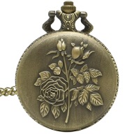 Zegarek kieszonkowy, naszyjnik, wisiorek - Róża nr.86