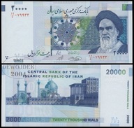 BNB - IRAN 20000 Rials 2005 seria 12/5 nr 079935 # P148a # RZADSZY # UNC