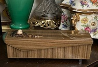 FORNIROWANA ANTYCZNA KASETKA SZKATUŁKA MUSIC BOX POZYTYWKA CAMEO JAPAN