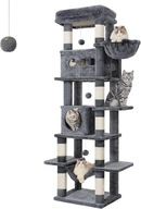 Drapak, Wieża dla kota, Wielopoziomowy drapak 170cm, Zmywalna mata