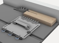 Uchwyt stabilizujący i mocujący do cięcia, strugania i frezowania