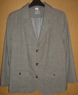 Marynarka ŻAKIET XL 55% len 4% wiskoza musztardowy