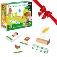 GRA EDUKACYJNA MONTESSORI DO NAUKI PISANIA CZYTANIA PREZENT DLA 6 LATKA 6+
