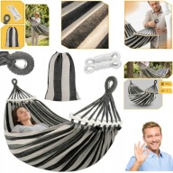 DUŻY HAMAK OGRODOWY 2 OSOBOWY HUŚTAWKA MOCNY WZMOCNIONY PAŁĄK DUŻY + TORBA