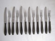 NOŻE + WIDELCE GERLACH BAKELIT / KOMPLET 12 SZT