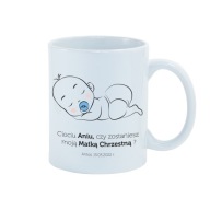 Kubek prezent dla CHRZESTNEJ NA CHRZEST pytanie