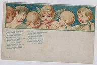 Amorek Amorki Aniołki Dziewczynka Dzieci ok.1910r. Secesja z702
