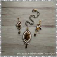 Wisior i kolczyki z tygrysim okiem