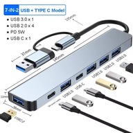 Stacja dokująca 8w1 USB-C Hub z czytnikiem kart Micro SD, USB 3.0/2.0 audio