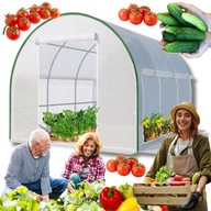 TUNEL OGRODOWY FOLIOWY 3×2 M – WZMOCNIONY, Z MOSKITIERAMI + FILTR UV