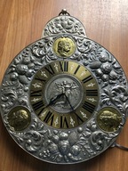 Duży zegar ścienny vintage – rękodzieło artystyczne, unikat z lat 80./90.