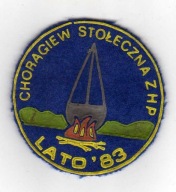 Naszywka PRL - Chorągiew Stołeczna ZHP Lato 83