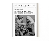 PLAKAT, THE NEW YORK NEWS, RETRO, GAZETA, NA ŚCIANĘ, VINTAGE, DOM, 50x70cm