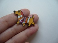 PIN PRZYPINKA BROSZKA PIES JAMNIK