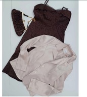 Sukienka żakiet torebka zestaw rozmiar S/M