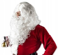 TEATRALNA Peruka Mikołaja WŁOS syntetyczny SIWY 50cm MOŻNA PRAĆ