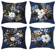 Wiosenna poszewka dekoracyjna 45x45 cm - komplet 4 szt
