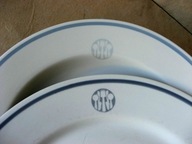 MILICJA OBYWATELSKA Bar Mleczny SPOŁEM logo SZTUĆCE Talerze OBIADOWE dla MO