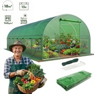 TUNEL FOLIOWY OGRODOWY SZKLARNIA 6X3M 18M2 FOLIAK WARZYWA OWOCE PREMIUM UV4