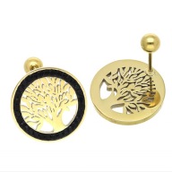 63720 Kolczyki złota stal chirurgiczna piercing drzewka