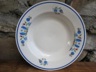 Porcelanowe Głębokie Talerze Obiadowe_WZÓR KASZUBSKI_ LUBIANA PRL