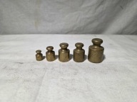 Zestaw odważników mosiężnych Polskich 2-20dkg