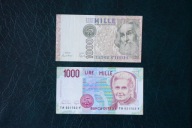 Banknot Włochy 1000 Lir 1982,1990 rok !!!