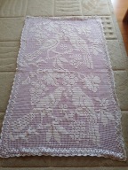 Koronkowa narzuta na małe łózko - +/- 160cm x 100 cm !!