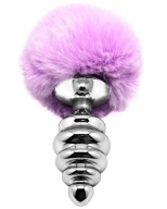 Alive korek analny z ogonkiem Metal Anal Fluffy Twist Plug Lila L