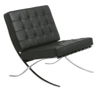 Fotel Barcelona wypoczynkowy ekoskóra stal nierdzewna srebrna