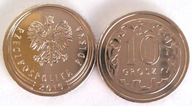 2019 r 10 gr groszy MW * MENNICZE STAL pokryta NIKLEM