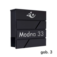 Nowoczesna naklejka na skrzynkę na listy pocztową adresową nazwa ulicy gab3