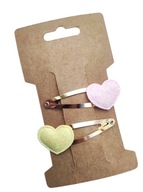 Spineczki złote mini spinki do włosów pyk klik serduszko brokat boho