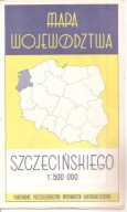 MAPA WOJEWÓDZTWA SZCZECIŃSKIEGO Z 1966 ROKU.
