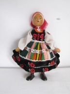 LALKA FOLK W STROJU LUDOWYM CEPELIA PRL