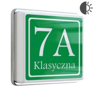 PODŚWIETLANY zielony modny numer domu LED czujnik zmierzchu tabliczka K