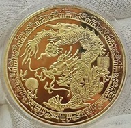 Zodiakalny Rok Smoka Moneta pamiątkowa 2024 replika