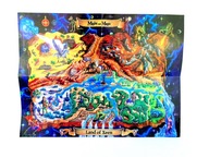 MIGHT AND MAGIC LAND OF XEEN PLAKAT MAPA