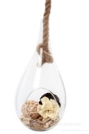 Dekoracja kolba szklana na sznurku