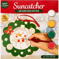 Zestaw Kreatywny WITRAŻ NA OKNO Łapacz Słońca Świąteczny Ozdoba BAŁWANEK