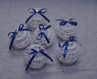Bombki szydełkowe 9cm, wzór nr 4,Boże Narodzenie