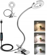 LAMPKA LED BIURKOWA Z KLIPSEM DO CZYTANIA REGULOWANA 3 barwy 12w 24led